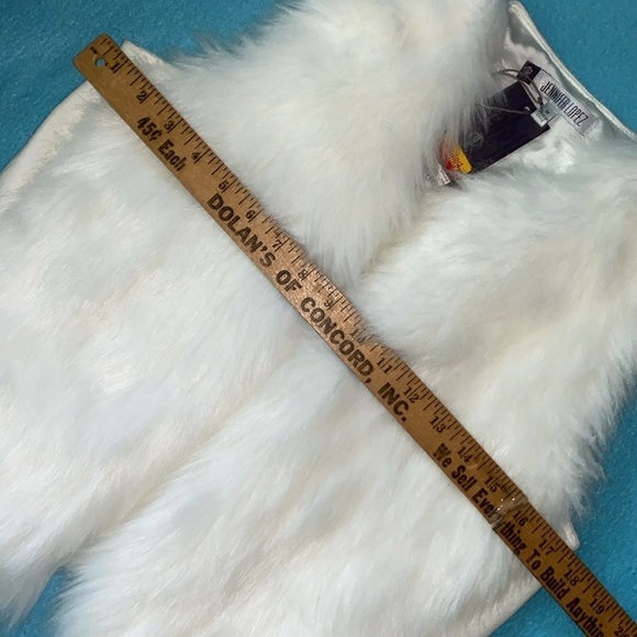 JENNIFER LOPEZ Ice Angel vest long faux fur size M - Picture 11 of 11